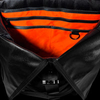 VerBockel Rolltop Backpack 2.0 'Un-Zipped' | Black Ballistic Nylon x ECOPAK™ EPX ’Fire Edition’