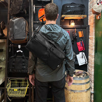 Insidious Sling / Horween Austin Calf Leather x TexWax™ Buffalo Plaid Wax Canvas / Low Stock