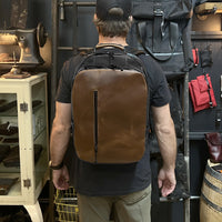 Bucktown Backpack / Black TexWax™ Canvas x Horween Cavalier Whiskey Leather x 'Redrum' X-Pac™ Bundle / Last 1