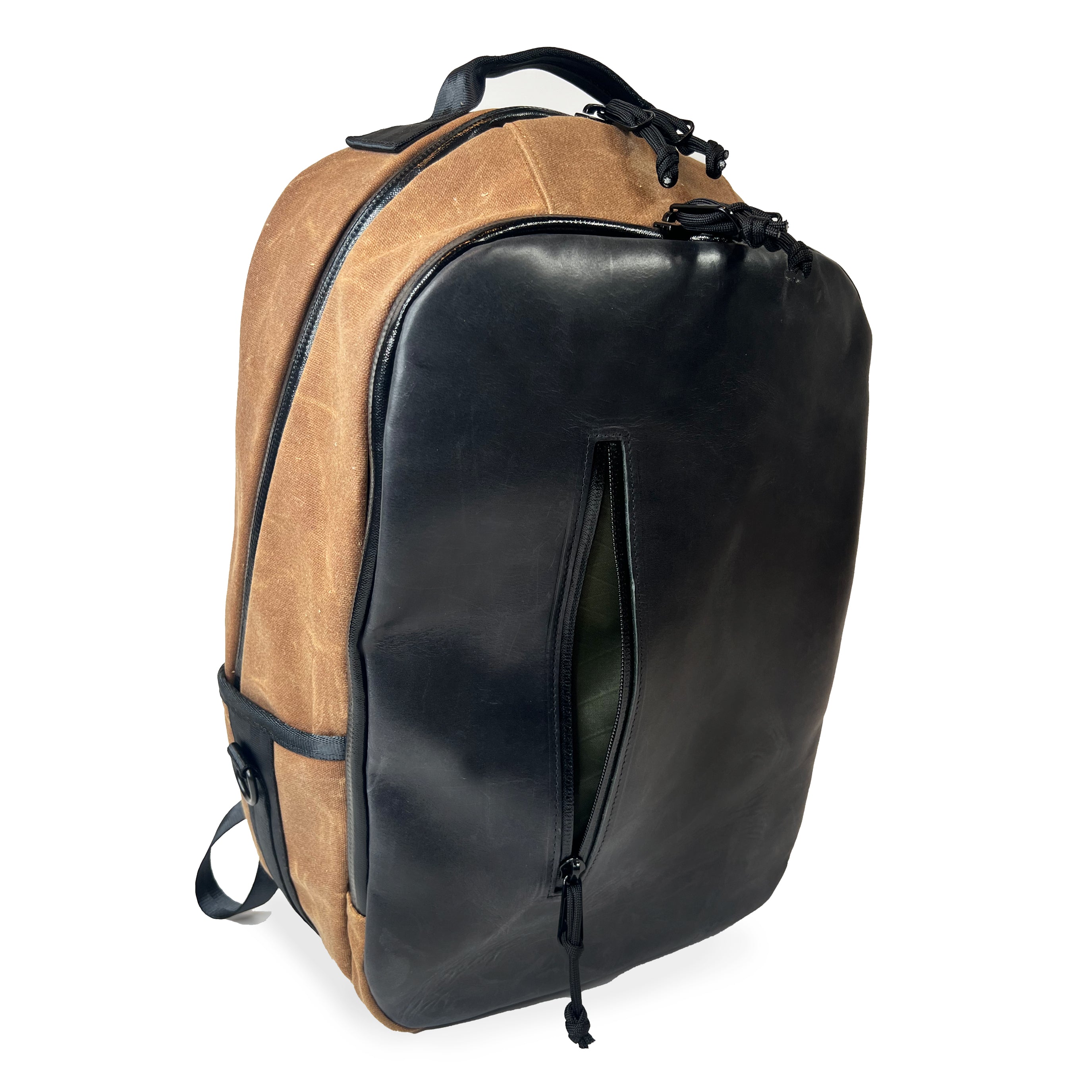 Bucktown Backpack / Desert TexWax™ Canvas x Horween Essex Rookery Leather x  Green X-Pac™