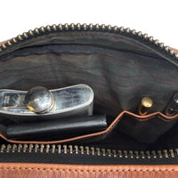 Defender DayTripper / Horween Cavalier Whiskey Leather x TexWax™ Autumn Plaid Wax Canvas