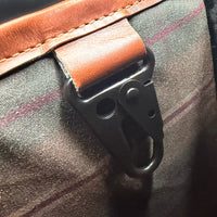 Defender DayTripper / Horween Cavalier Whiskey Leather x TexWax™ Autumn Plaid Wax Canvas