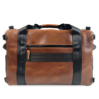 The Rover Backpack / Horween Whiskey Cavalier Leather x Autumn Plaid Wax Canvas / Ships in 5-7 Weeks