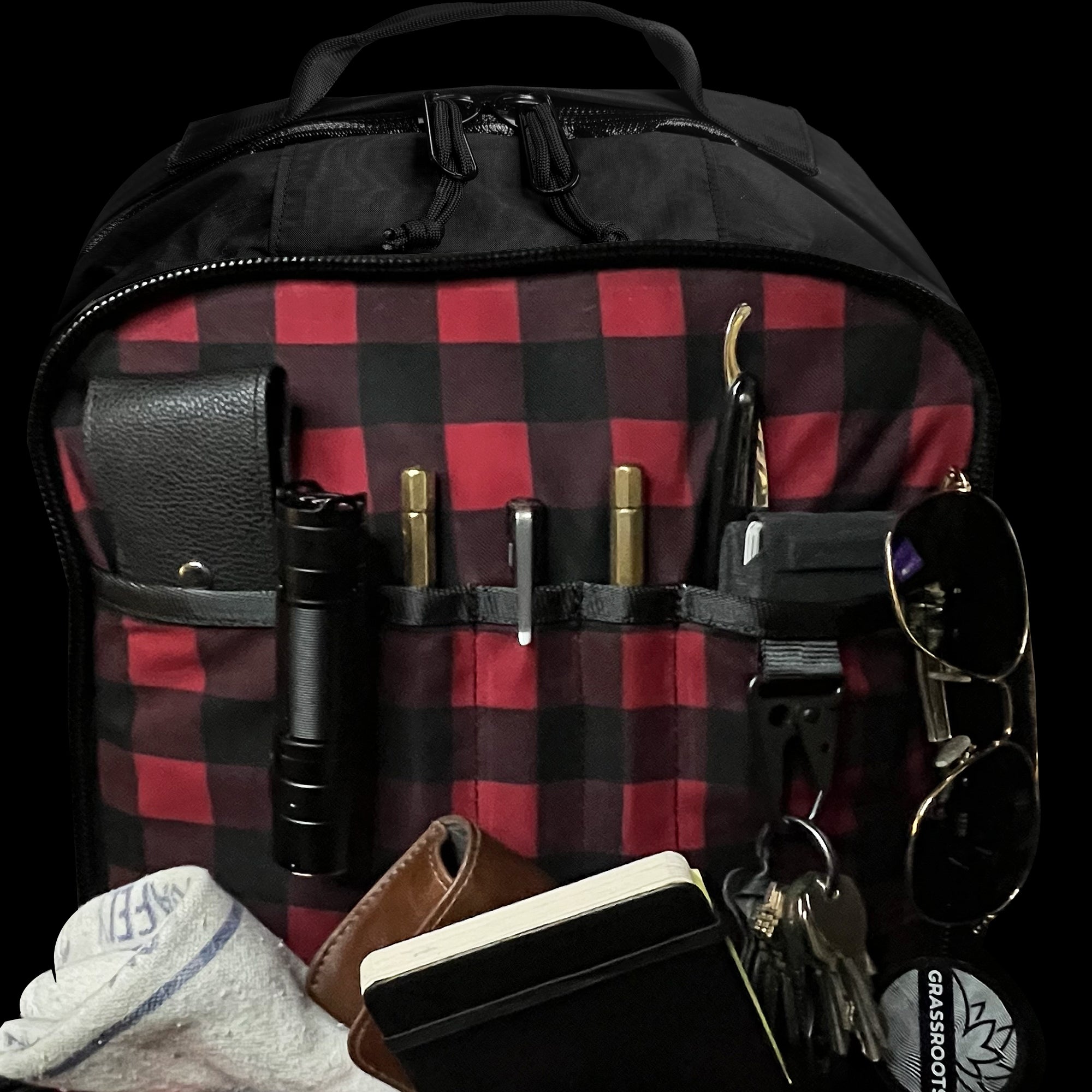 Bucktown / INVERTED Black Dyneema® x TexWax™ Buffalo Plaid Wax Canvas / with Trolley Strap / Last 1
