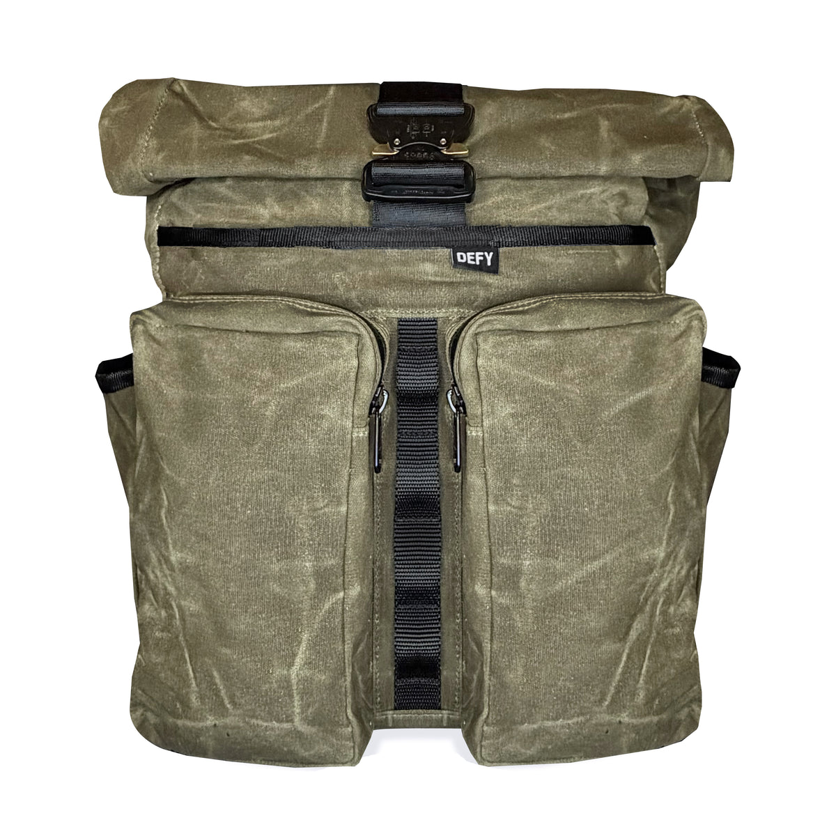 VerBockel 'Day Pack' Roll Top Backpack 2.0 | Olive Drab TexWax™ – DEFY
