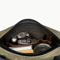 SHIPS IN 6-8 WEEKS / Defender DayTripper / Olive Drab TEXWAX™ Original Wax Canvas x TexWax™ Autumn Plaid Wax Canvas
