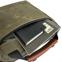 SHIPS IN 6-8 WEEKS / Defender DayTripper / Olive Drab TEXWAX™ Original Wax Canvas x TexWax™ Autumn Plaid Wax Canvas
