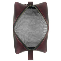 Dopp Kit / Horween Oxblood Chromexel® Leather x Japanese Train Conductor Denim / Last 1