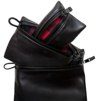 Project Horween Essex Rookery Leather x TexWax™ Buffalo Plaid Wax Canvas 3 Pouch Bundle / Ships in 1 Week