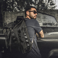 VerBockel Rolltop Backpack 2.0 'Un-Zipped' / Black Ballistic Nylon x ECOPAK™ EPX ’Fire Edition’ / Last 1