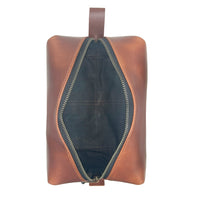 Dopp Kit / Horween Whiskey Cavalier Leather x TexWax™ Autumn Plaid Wax Canvas / Low Stock