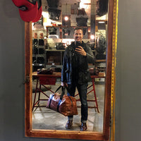 Bundle: R&R Weekender Horween Whiskey Cavalier Leather x TexWax™ Buffalo Plaid Wax Canvas / Ships in 8 Weeks