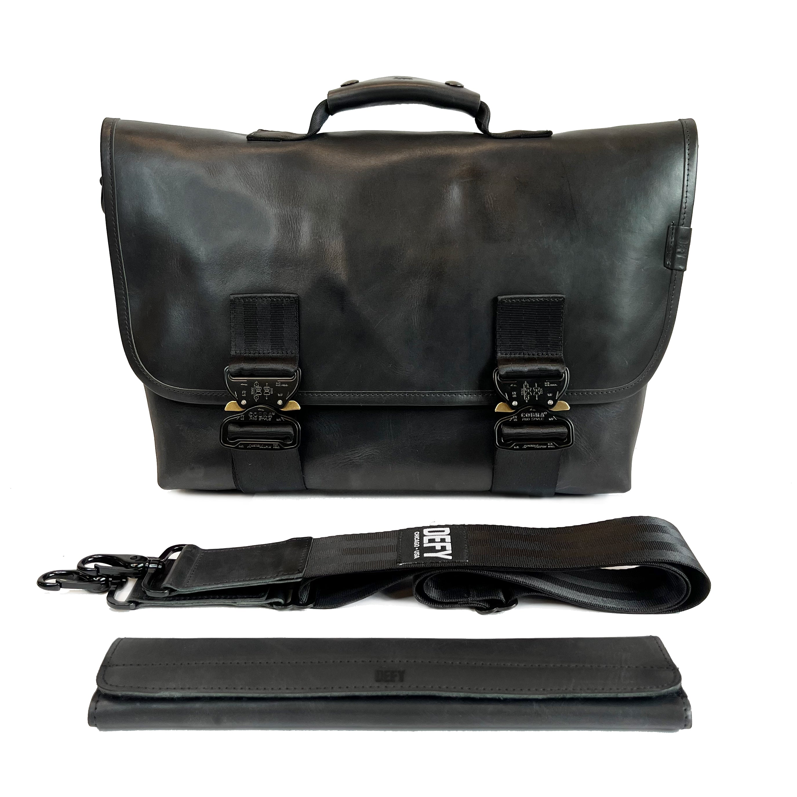 Recon Messenger Bag | Horween Grey Nantucket Leather – DEFY