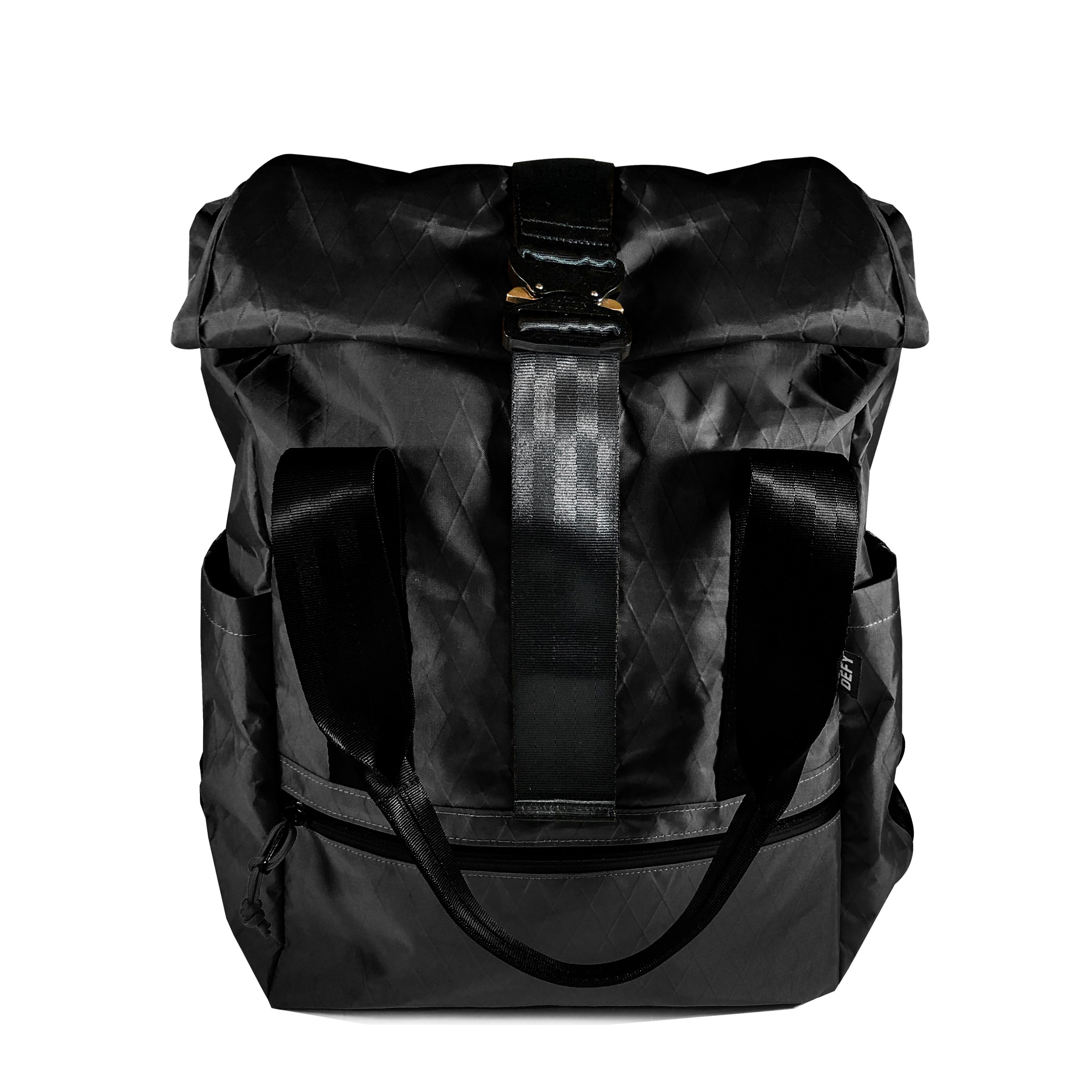 VerBockel Roll Top Backpack 2.0 'Un-Zipped' | X-Pac™ | Black 