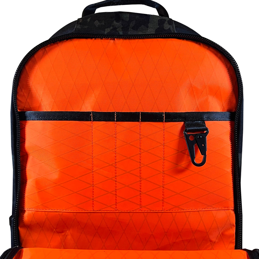 Bucktown Backpack 'Fire Edition' / Rogue Camo MultiCam Black™ CORDURA® / ECOPAK™ EPX Blaze Orange