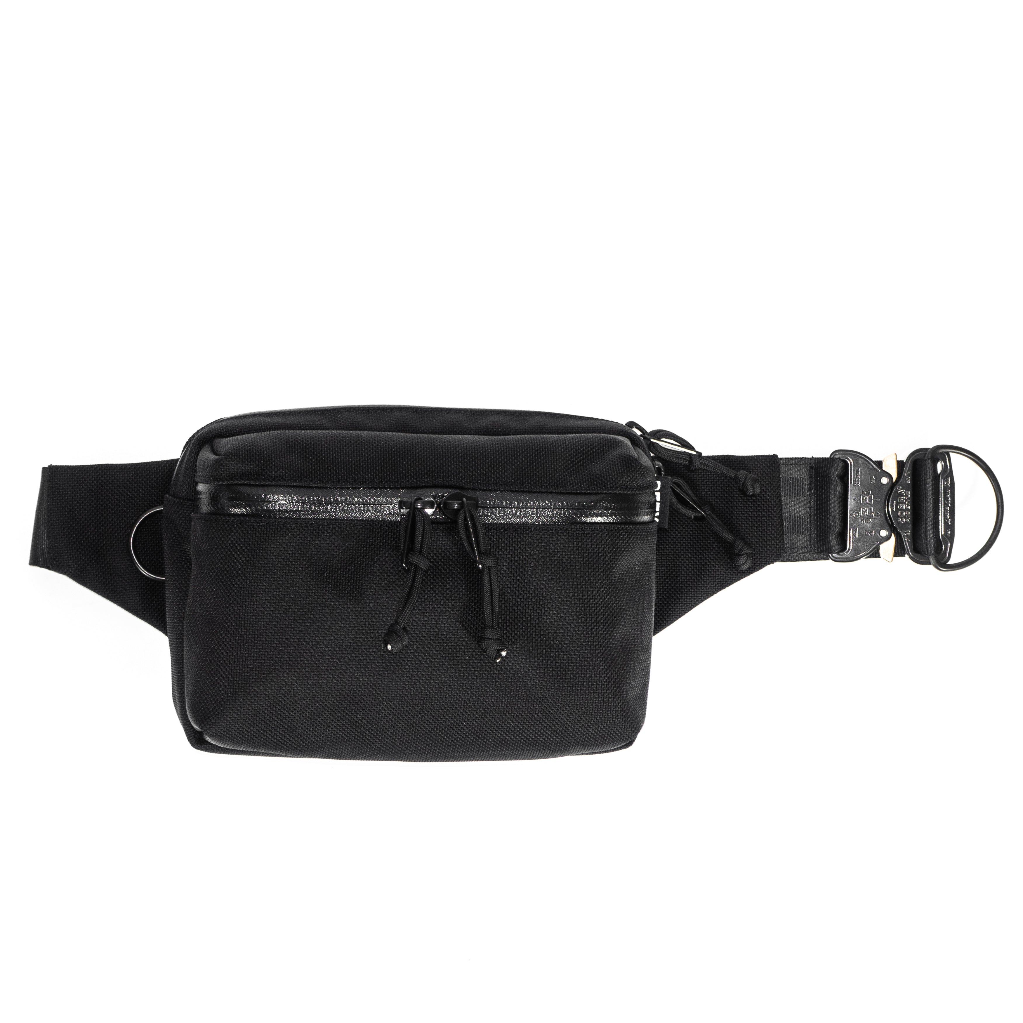 Black Leather Mens Fanny Pack Mens Black Waist Bag Hip Pack Belt