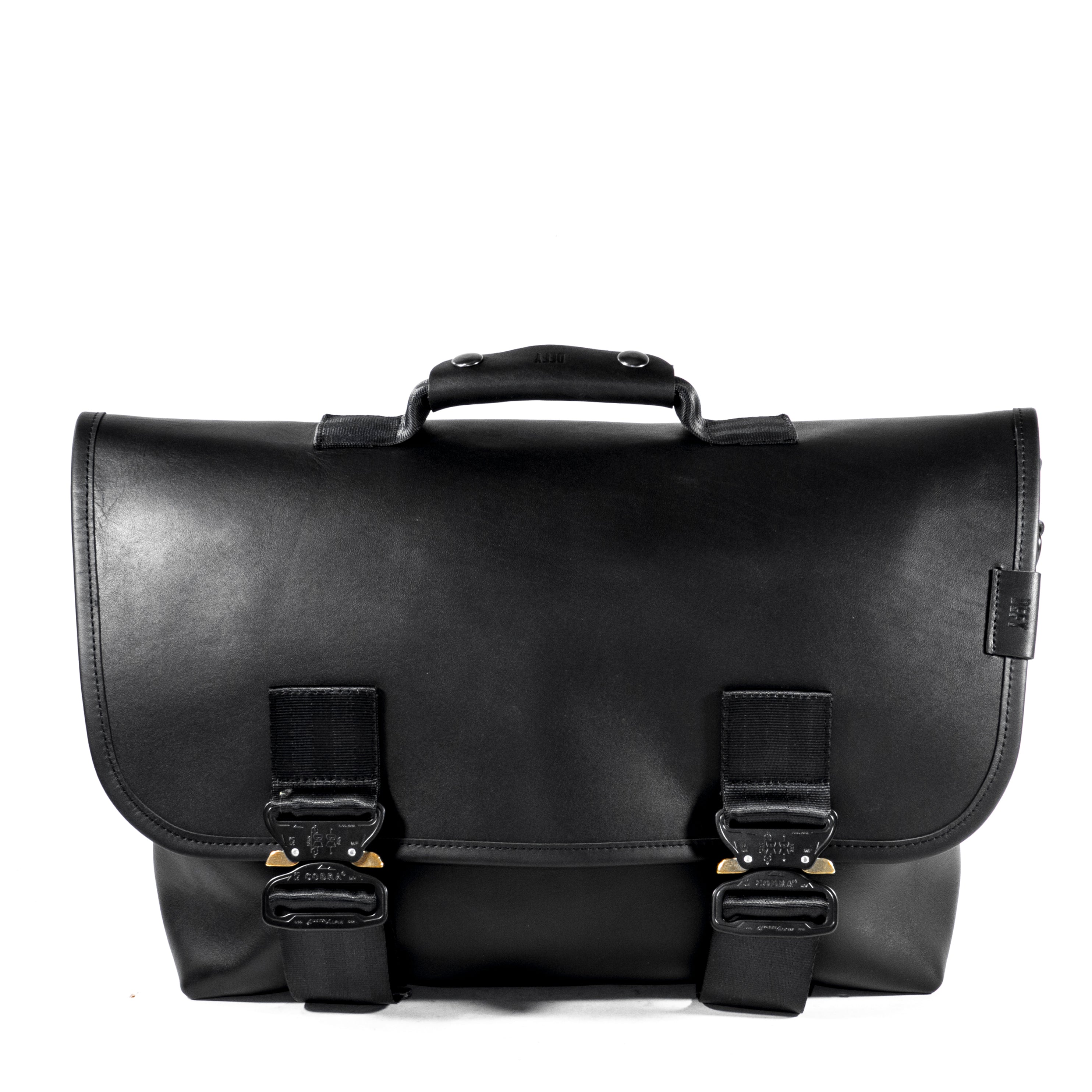 Recon Messenger Bag | Horween Black Austin Calf Leather – DEFY