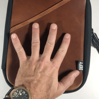 The Void Horween Cavalier Whiskey Leather x Ballistic Nylon Admin Pouch | Large