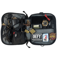 The Void Horween Cavalier Whiskey Leather x Ballistic Nylon Admin Pouch | Large