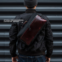 Insidious Sling / Ballistic Nylon + Horween Oxblood Chromexel® Leather / Ships in 3-6 Weeks