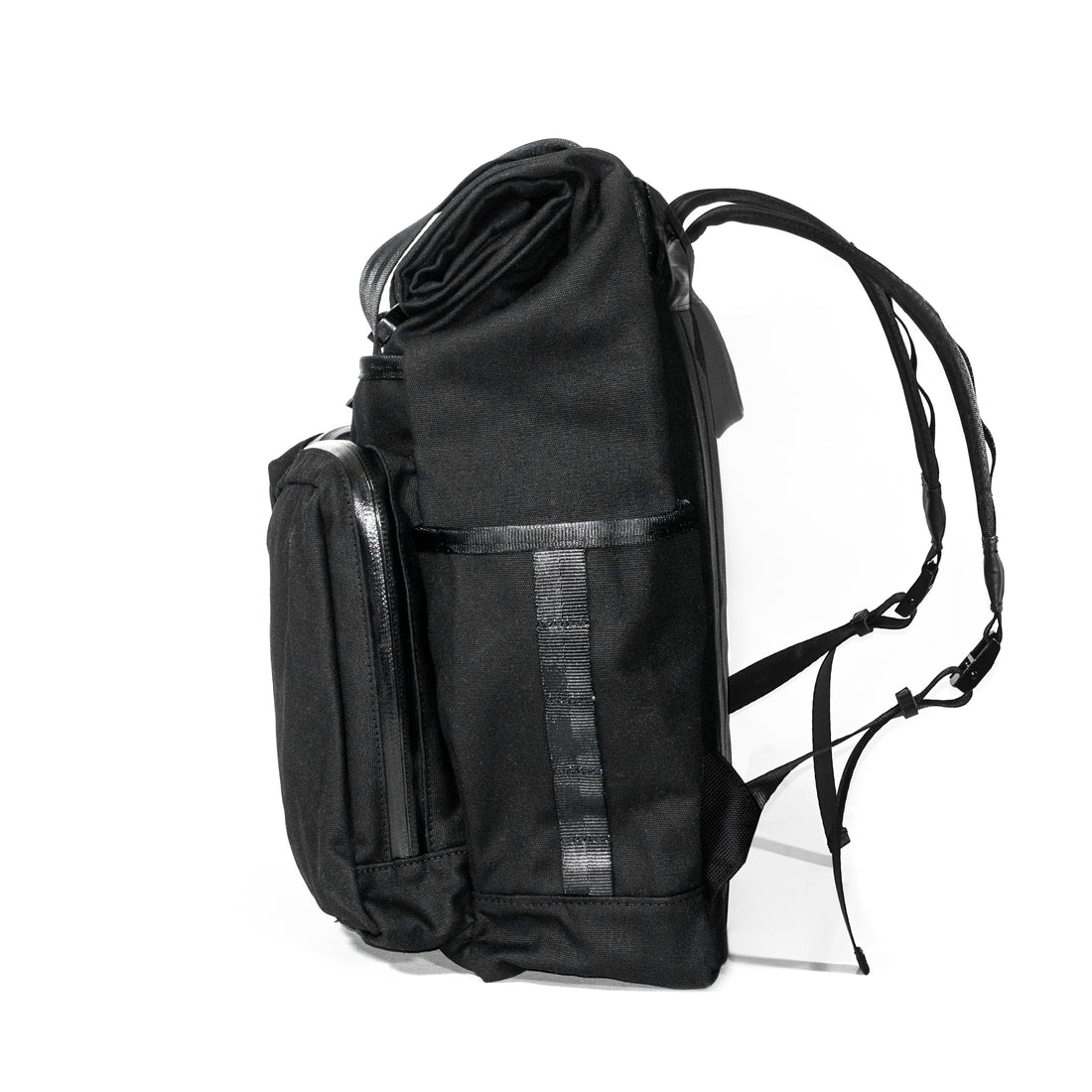 VerBockel 'Day Pack' Roll Top Backpack 2.0 Black TexWax™ Canvas