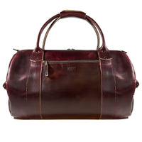 The Ultimate Overnighter / Horween OxBlood Leather / Autumn Plaid Lining Bundle / Ships in 4-6 Weeks