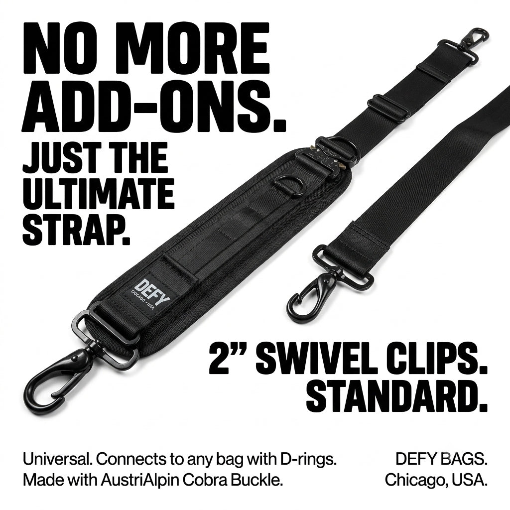 The Ultimate Crossbody Strap Ballistic Nylon x Closed-Cell Foam Padding x AustriAlpin® Cobra Buckle