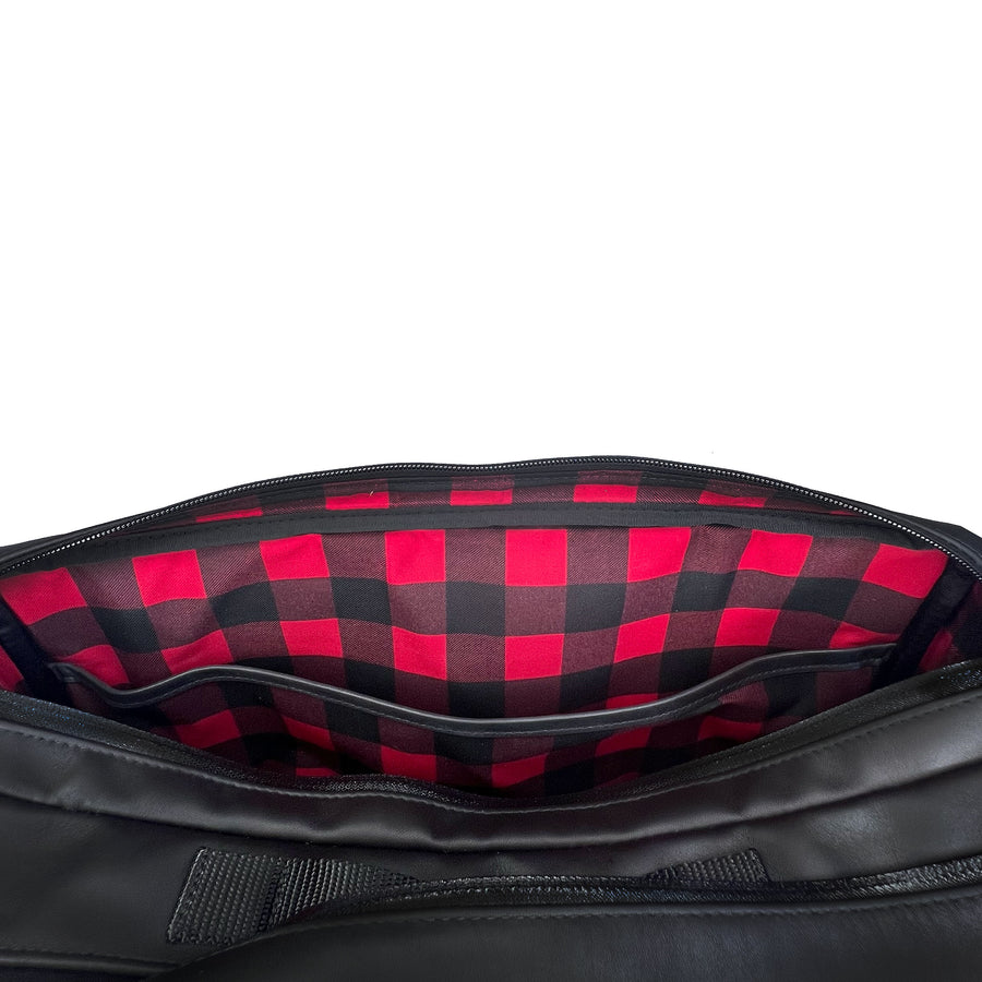 Insidious Sling / Horween Austin Calf Leather x TexWax™ Buffalo Plaid Wax Canvas