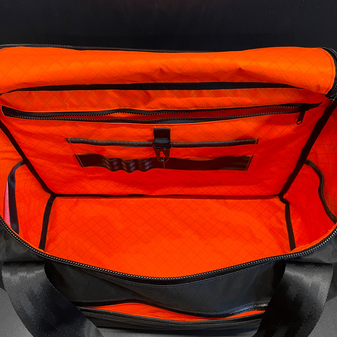 The Rover Backpack 'Fire Edition' | Black X-Pac™ x ECOPAK™ EPX Blaze Orange  | Ships 5-6 Weeks