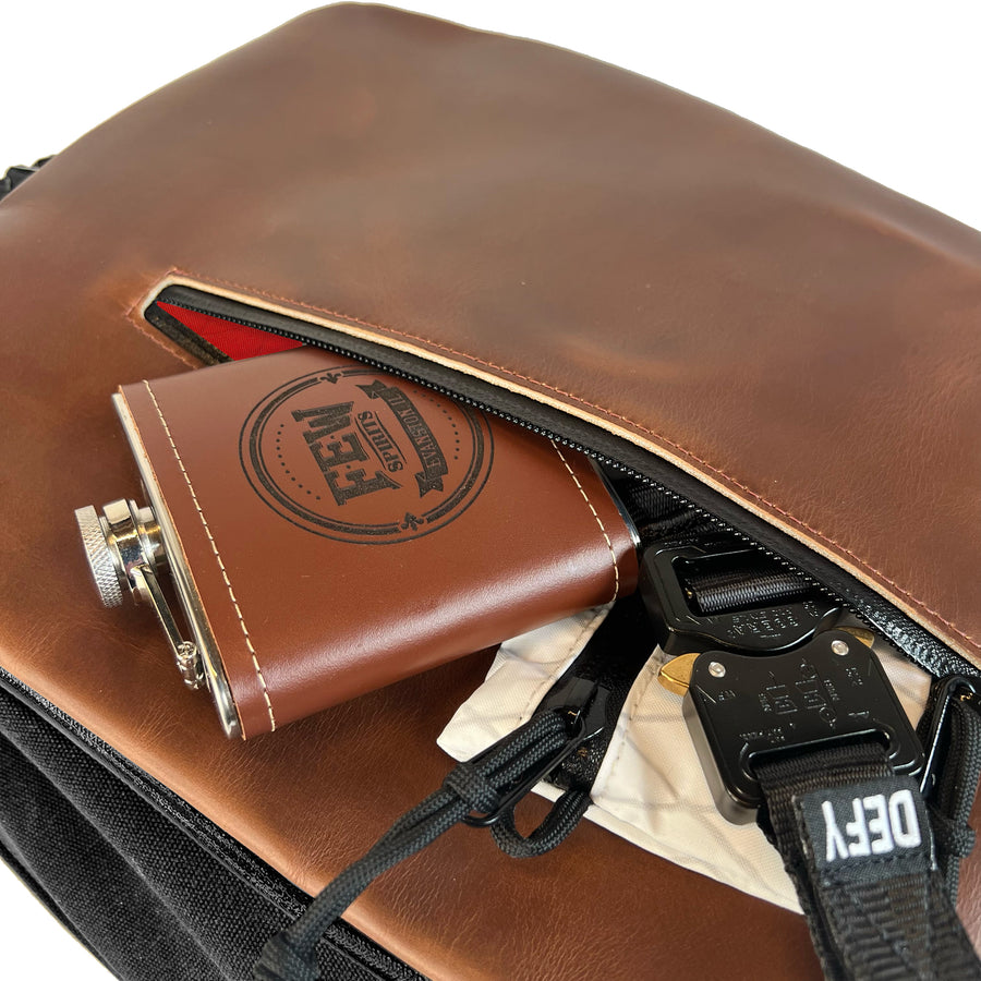 Bucktown Backpack / Black TexWax™ Canvas x Horween Cavalier Whiskey Leather x 'Redrum' X-Pac™ Bundle / Last 1