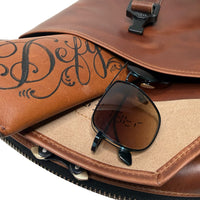 Defender DayTripper / Horween Cavalier Whiskey Leather x TexWax™ Autumn Plaid Wax Canvas