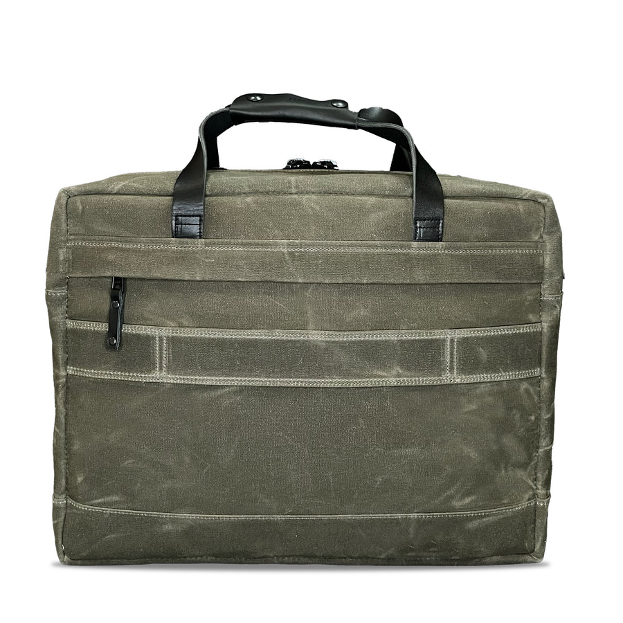 Epic 48 Hour Briefcase / Military Tent Inspired OD Wax Canvas x Coyote XPAC Edition / Ships in 3-6 Weeks