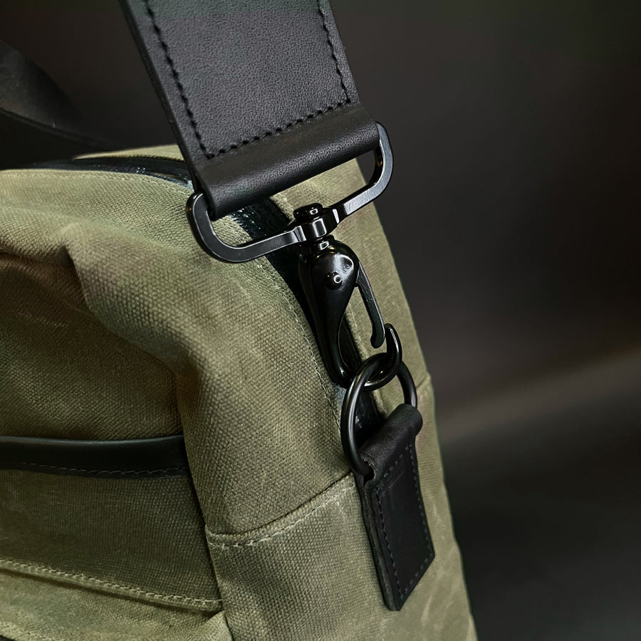 Epic 48 Hour Briefcase / Military Tent Inspired OD Wax Canvas x Coyote XPAC Edition / Ships in 3-6 Weeks