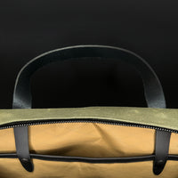 Epic 48 Hour Briefcase / Military Tent Inspired OD Wax Canvas x Coyote XPAC Edition / Ships in 3-6 Weeks
