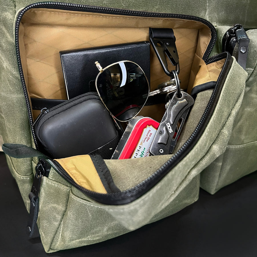 Epic 48 Hour Briefcase / Military Tent Inspired OD Wax Canvas x Coyote XPAC Edition / Ships in 3-6 Weeks