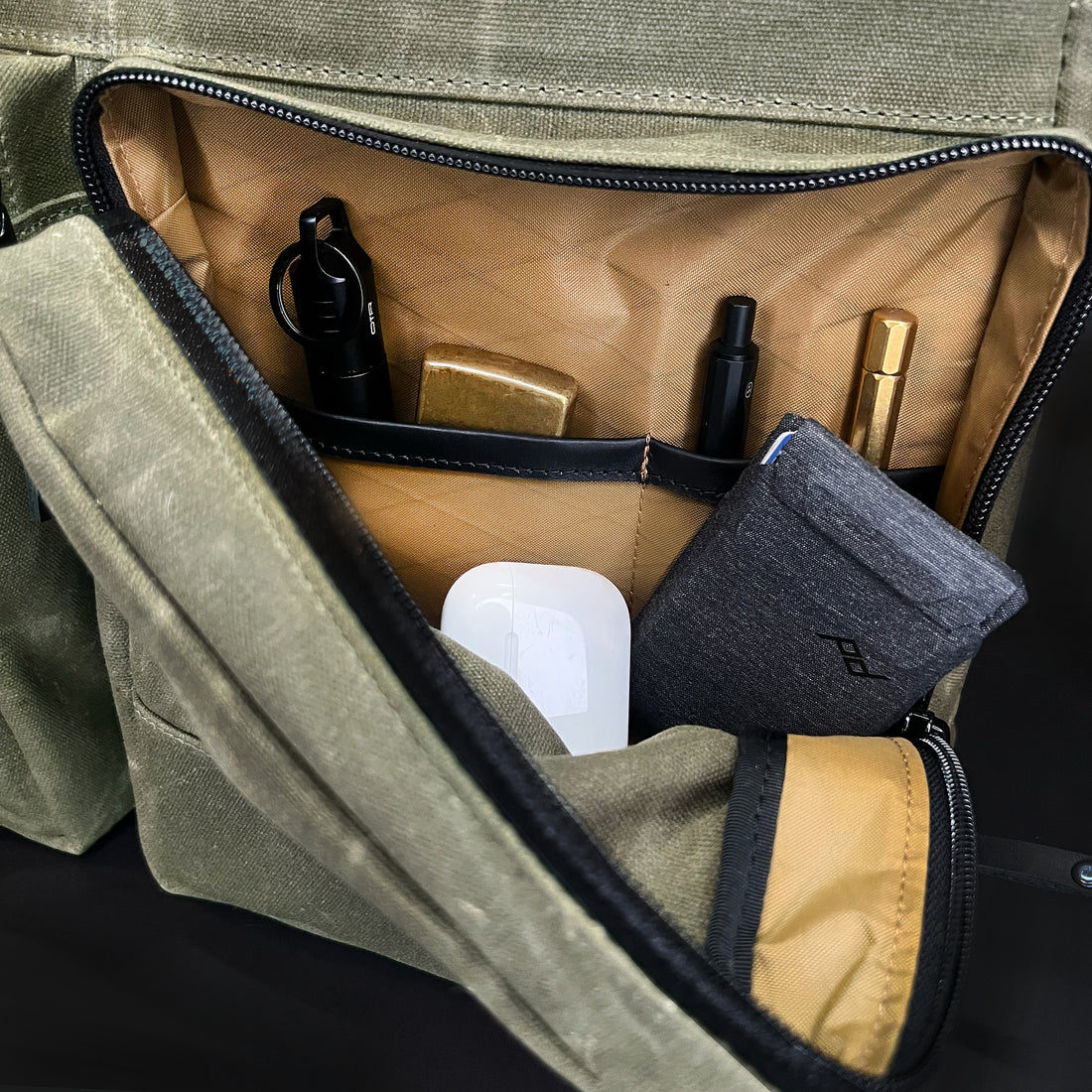 Epic 48 Hour Briefcase / Military Tent Inspired OD Wax Canvas x Coyote XPAC Edition / Ships in 3-6 Weeks