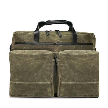 Epic 48 Hour Briefcase / Military Tent Inspired OD Wax Canvas x Coyote XPAC Edition / Ships in 4-7 Weeks
