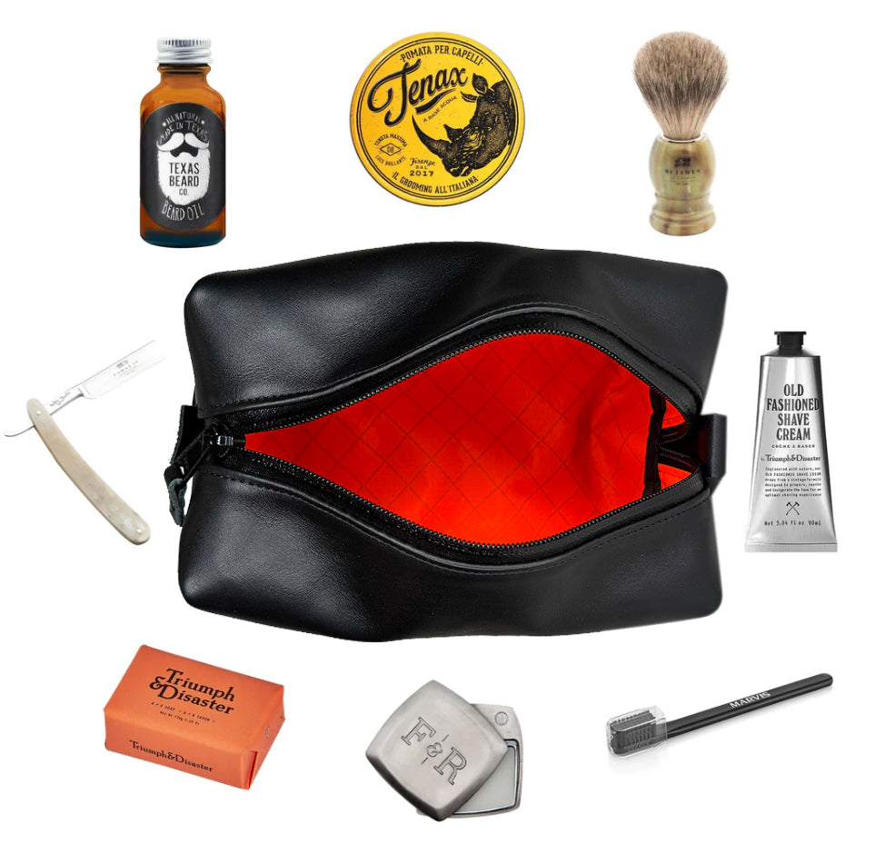 Dopp Kit / Horween Essex Rookery Leather x 'Fire Edition' ECOPAK™ EPX Blaze Orange
