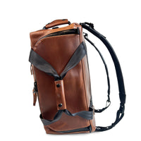 The Rover Backpack / Horween Whiskey Cavalier Leather x Autumn Plaid Wax Canvas / Ships in 2-3 Weeks