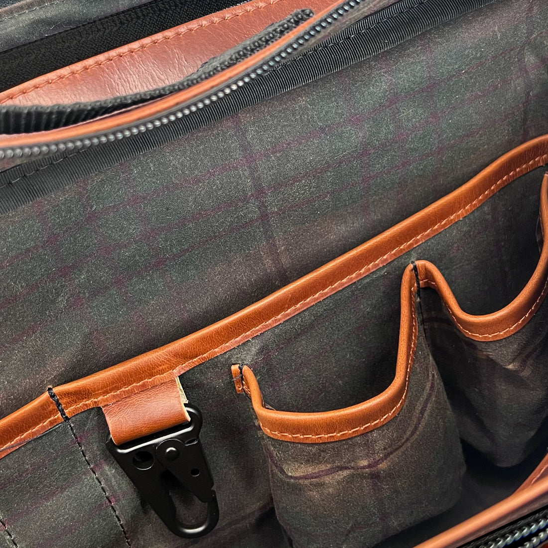 Insidious Sling / Horween Whiskey Cavalier Leather x TexWax™ Autumn Plaid / Last 1