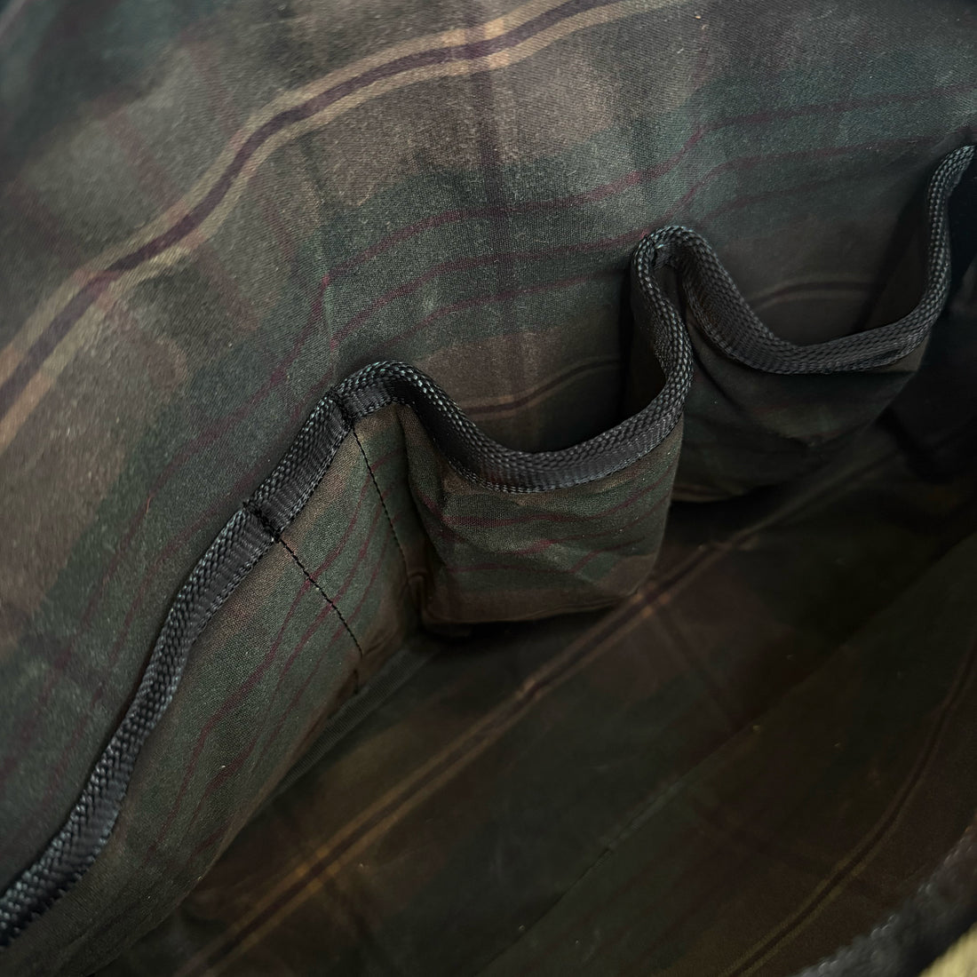 Insidious Jr. Sling / Horween® Essex Rookery Leather x Olive Drab TexWax™ x Autumn Plaid TexWax™
