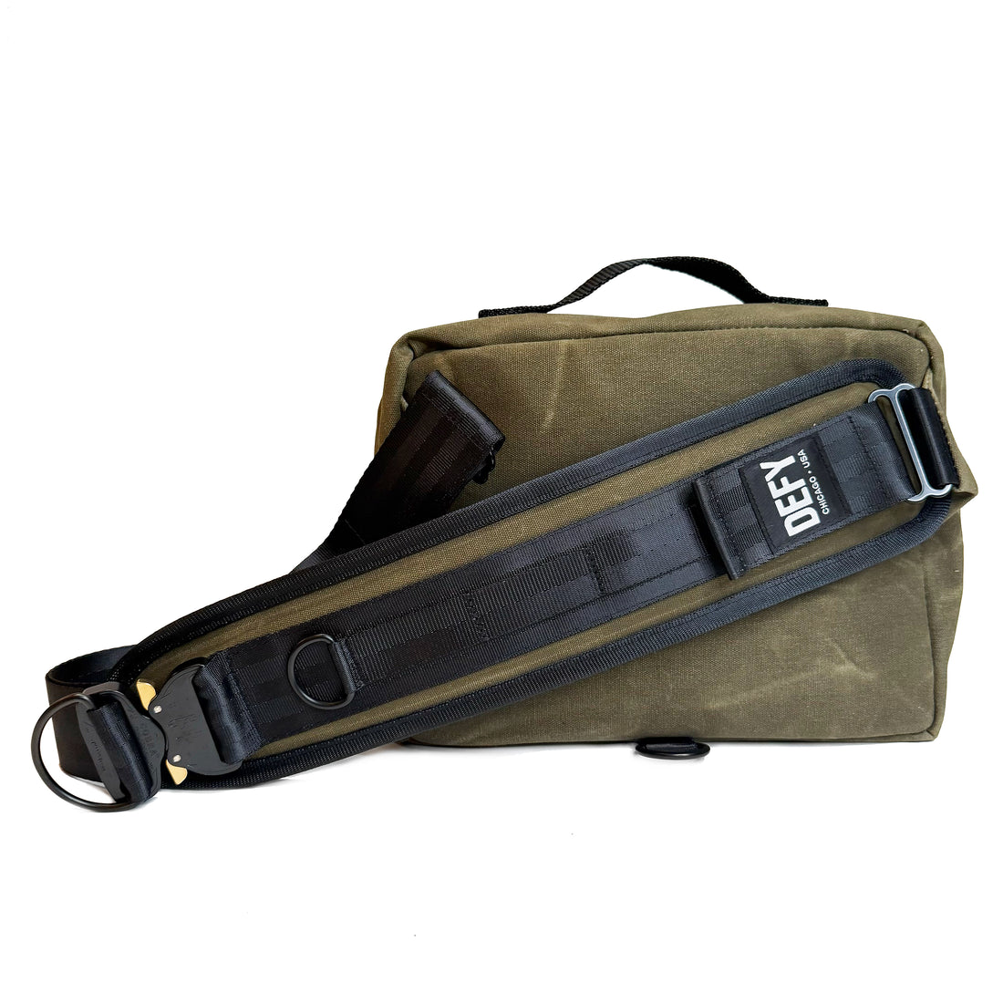 Insidious Jr. Sling / Horween® Essex Rookery Leather x Olive Drab TexWax™ x Autumn Plaid TexWax™