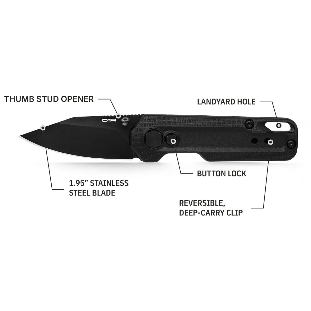 DEFY x OTR Black Mini Pocket Knife