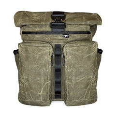 VerBockel 'Day Pack' Roll Top Backpack 2.0 Olive Drab TexWax™ x TexWax™ Autumn Plaid Wax Canvas / Ships in 6-10 Weeks