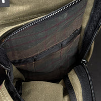 VerBockel 'Day Pack' Roll Top Backpack 2.0 Olive Drab TexWax™ x TexWax™ Autumn Plaid Wax Canvas / Ships in 6-10 Weeks
