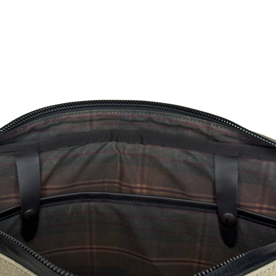 LAST 1 / Defender Briefcase Olive Drab TexWax™ x TexWax™ Autumn Plaid Wax Canvas