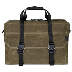 Defender Briefcase Olive Drab TexWax™ x TexWax™ Autumn Plaid Wax Canvas
