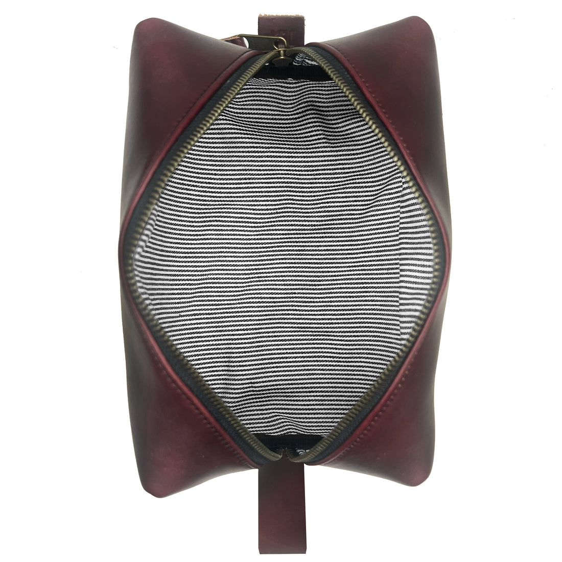 Dopp Kit / Horween Oxblood Chromexel® Leather x  Japanese Train Conductor Denim / Last 1