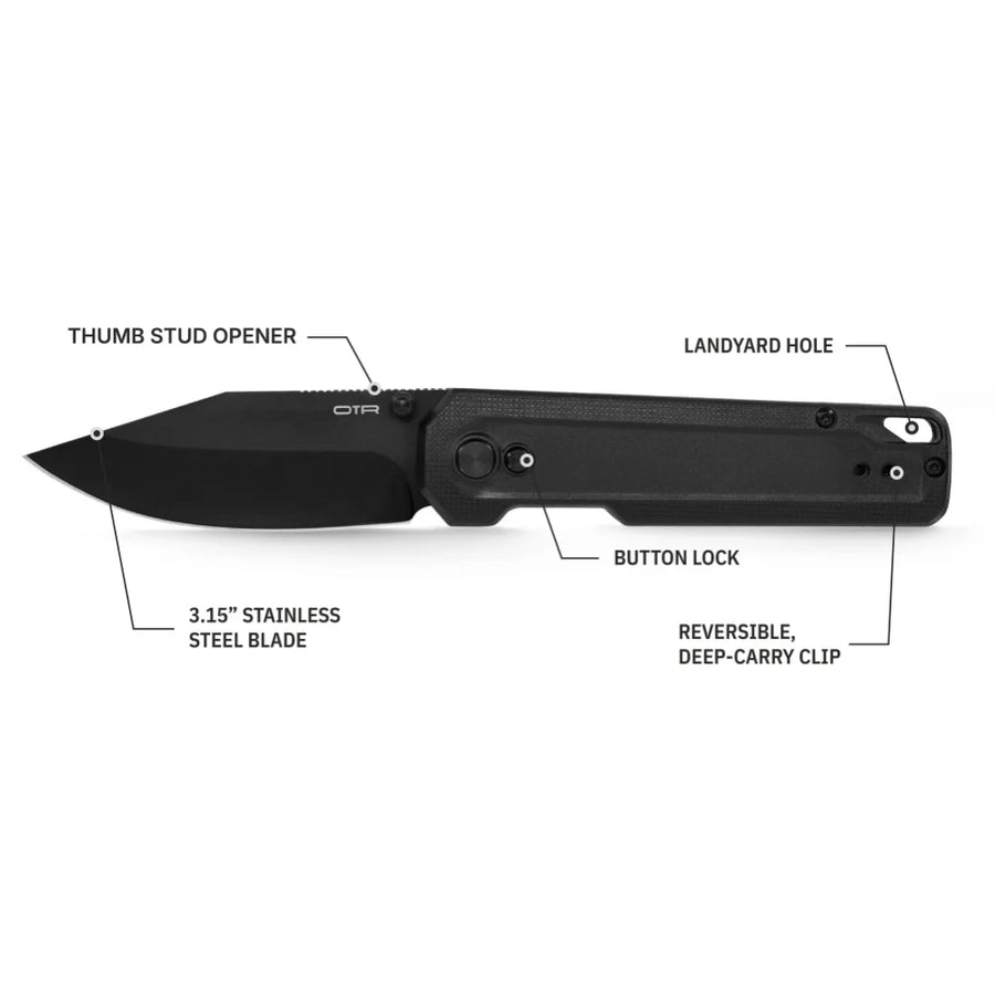 DEFY x OTR Black Pocket Knife / Ships in 1 Week