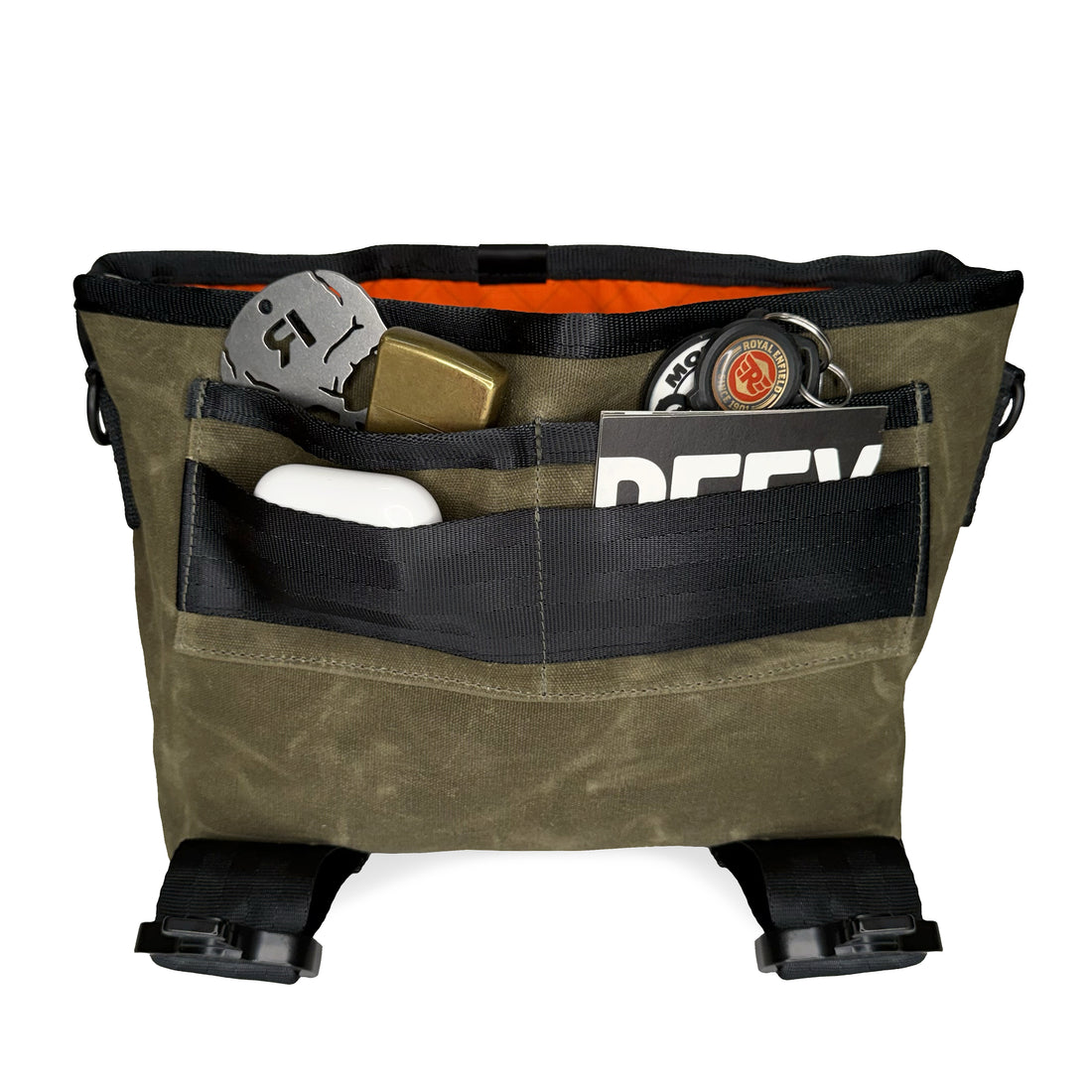 Recon Mini Messenger Bag / Olive Drab Green TexWax™ x 'Fire